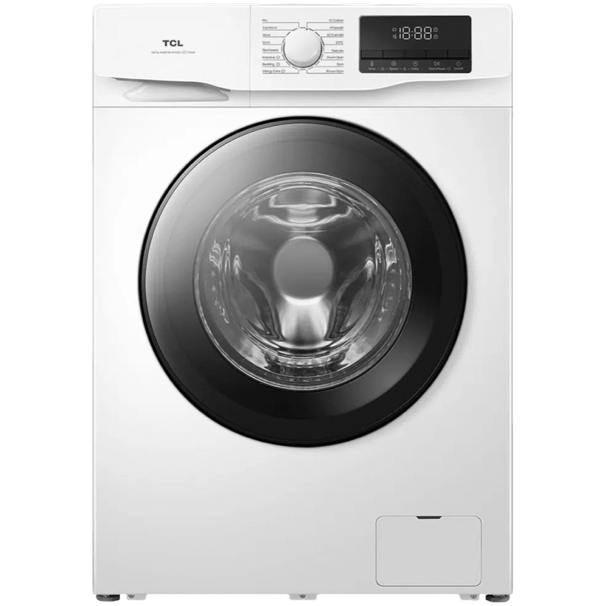 TCL FF0812WA0 Washing Machine 8kg, 1200 RPM, Inverter Motor, White