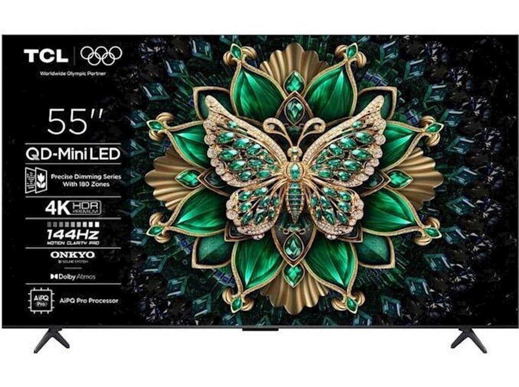 TCL 55C61K 55" TV, 4K, Black