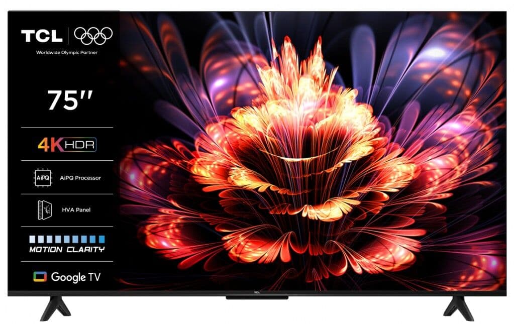 TCL 75V6C 75" 4K UHD Smart Google TV LED with HDR10 and Dolby Digital Plus