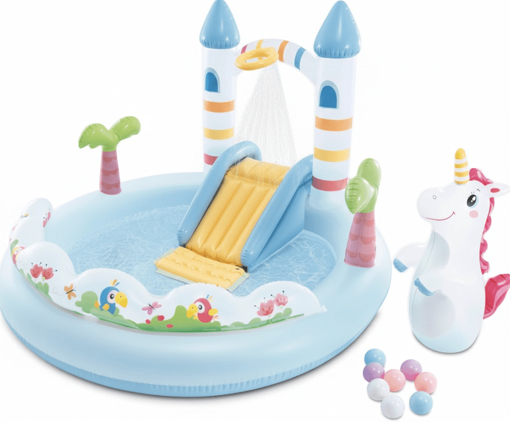 INTEX Children's Pool Unicorn Castle, 196x178x127 cm, Assorted Colors