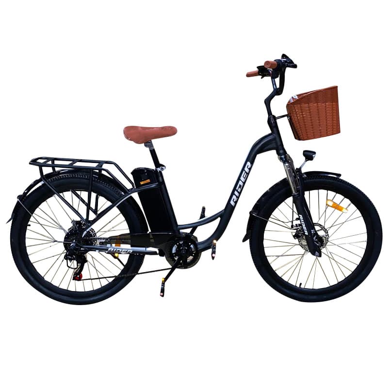 Rider 26" Electric Bike, Black