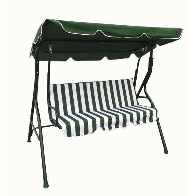 Gardening swing, 170x110x152 cm, green and white