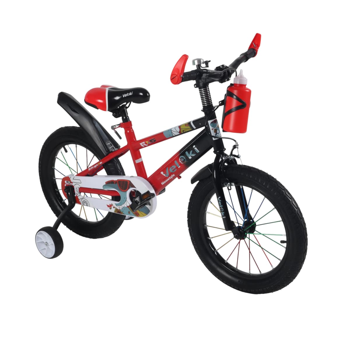 Girls' bicycle, 16", red and black