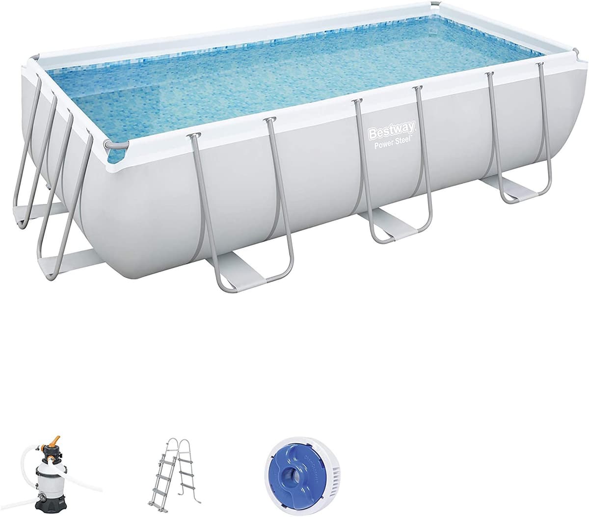 BESTWAY Assembly Pool with Pump, Ladder, and Diffuser, 6.4 ft x 2.74 ft x 1.32 m