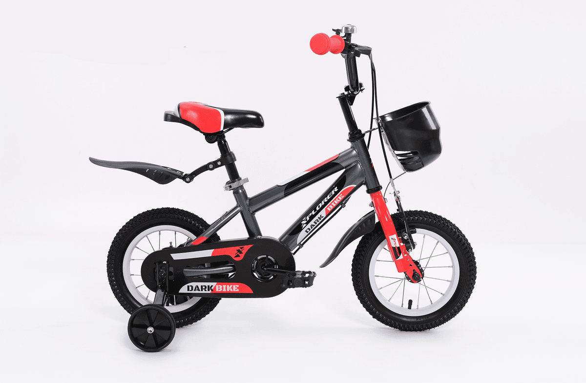 Xplorer DDetski bicycle Dark, 12", Black-Red