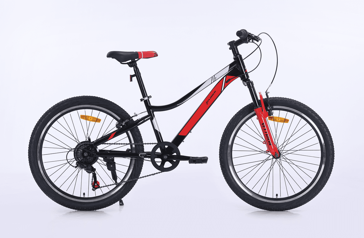 Xplorer Kids' Veltrion Bicycle, 24", Black-Red