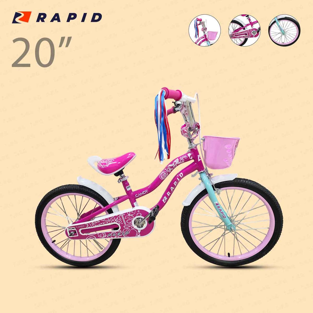 RAPID Velosiped 20 CANDY PINK