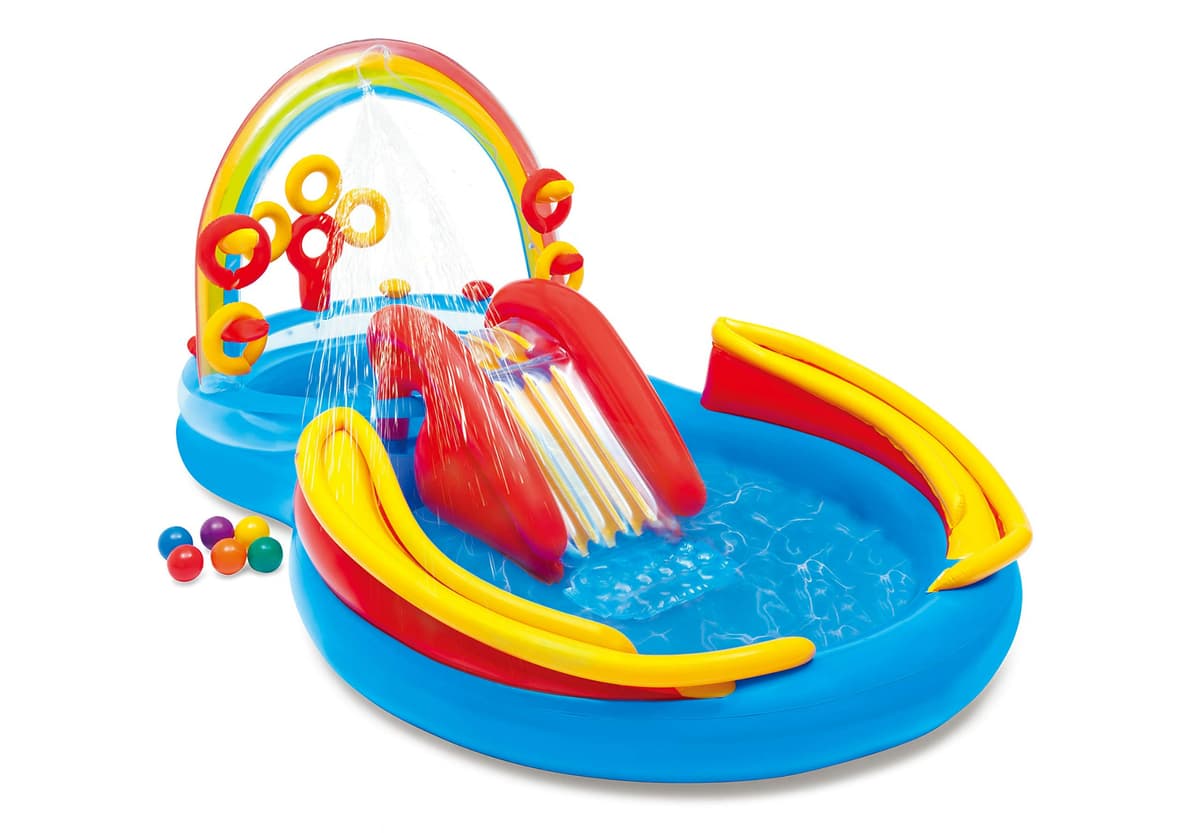 INTEX Children's Pool 2.97 x 1.93 x 1.35 m Rainbow Ring Play Center