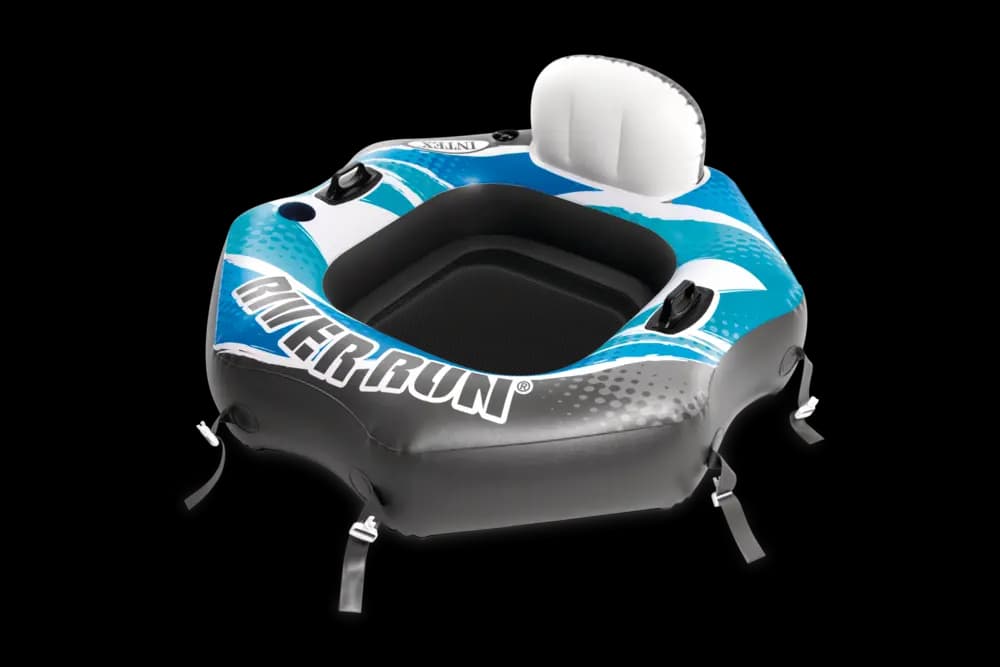INTEX River Run Connect Lounge Inflatable with Mesh and Handles, Blue