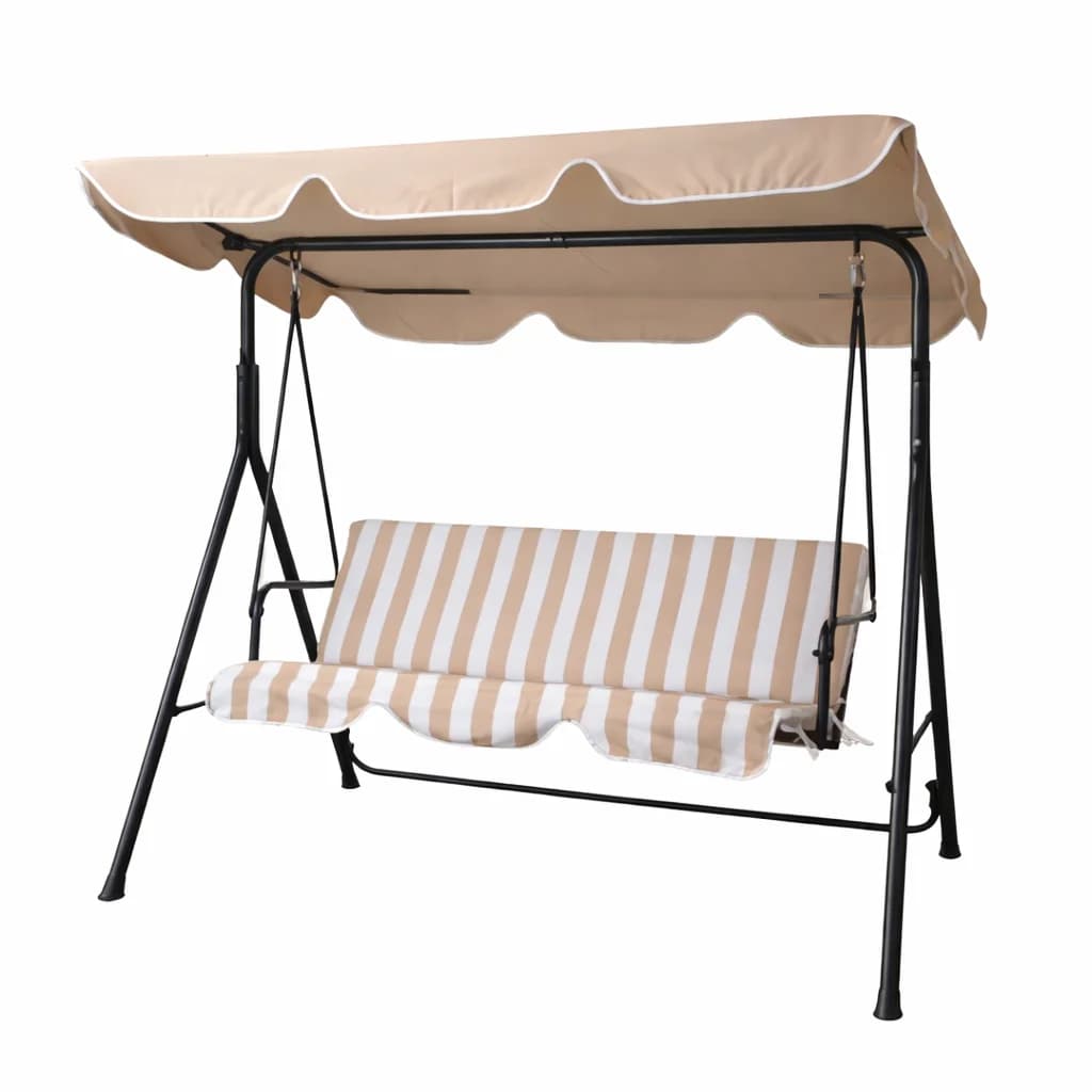 Garden swing, 170x110x152 cm, beige-white