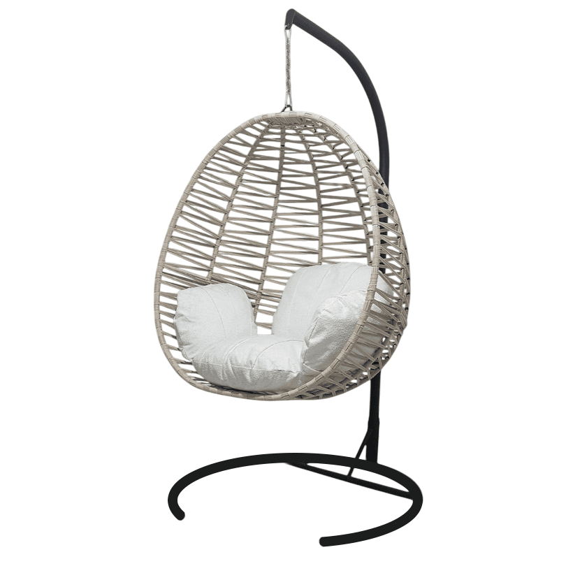 NESTEGG Oval Garden Swing - Cream