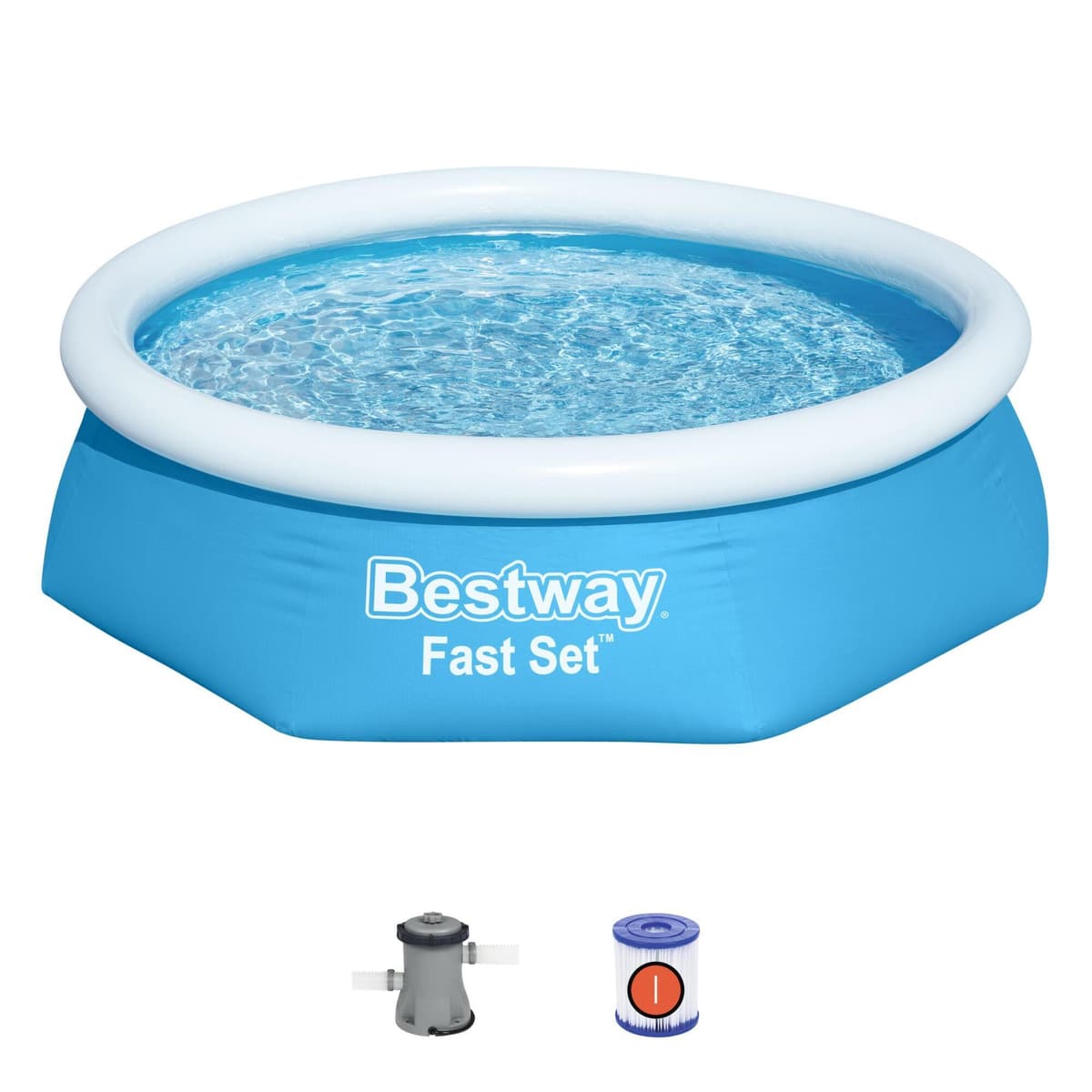BESTWAY Fast Set Pool 305x66cm - complete with filter pump, 57458